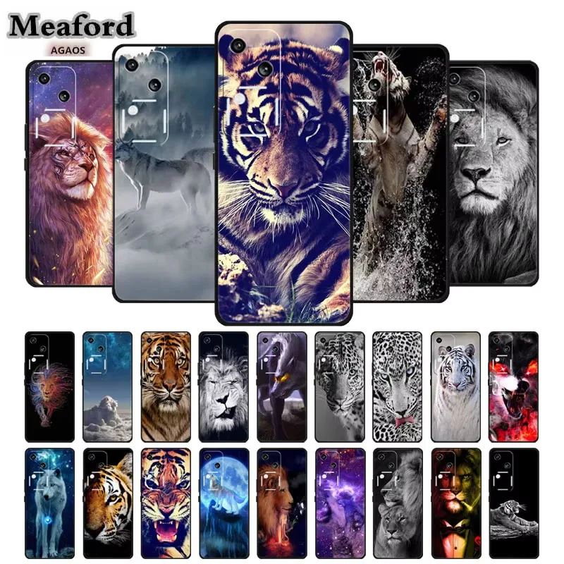 For Vivo V30 Case Animal Wolf Lion Bumper Silicone TPU Soft Phone Cover For Vivo V30 Cases Fashion Cool Funda for Vivo V 30