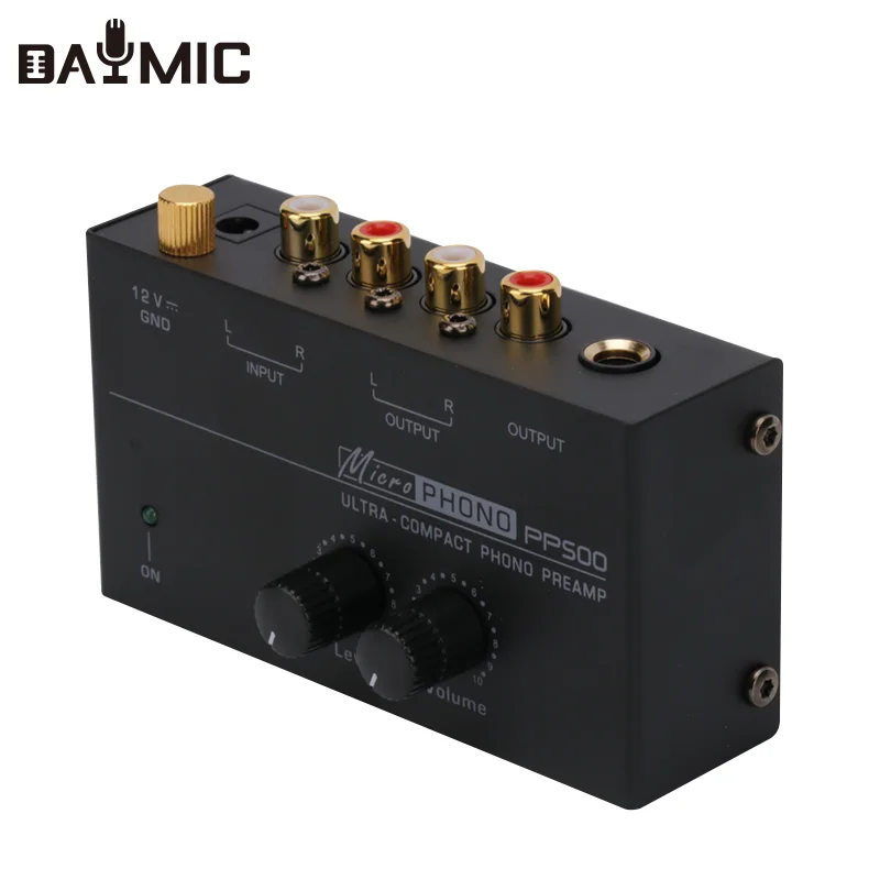 

Professional Phono Preamp Preamplifier Volume Controls RCA Input & Output 1/4 Inch TRS Interfaces