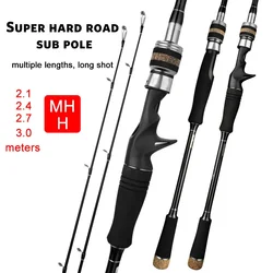 HUNTING Super Hard MH+H Double Tips Spinning Fishing Rod Carbon Throw Rod Sea Fishing Rod For Saltwater Max 17kg Fishing Tackle