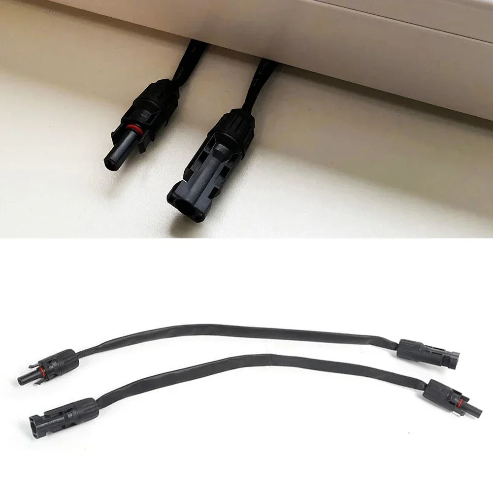 2pcs Solar Cable Window Feedthroughs Flat Solar Panel Wiring 35cm Solar Panel Connectors With Plug And Coupler Solar Power Parts
