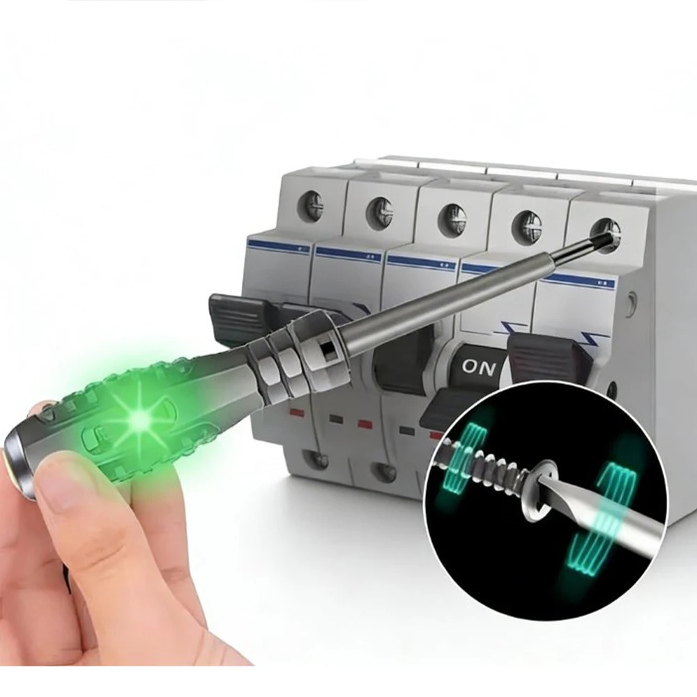 Kit de Chave de Fenda Magnética com Teste de Indução Sem Contato 2 em 1 para Manutenção de Notebooks e Equipamentos Elétricos