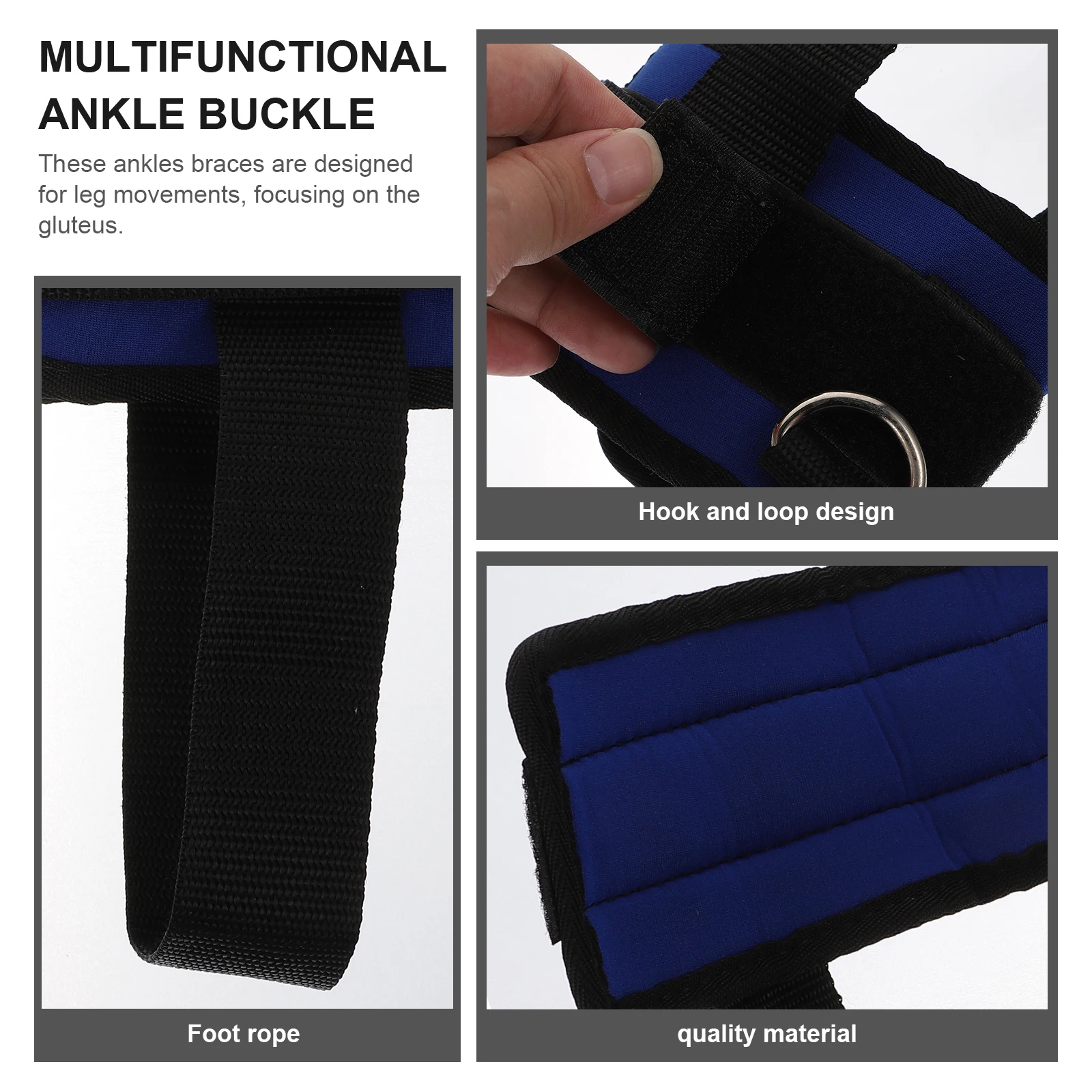 

1 Pair Strap Multifunctional Foot Buckle Workout Fitness Accessories Ankle Protector Cuffs Durable Pp Sbr Material Sport Ankle