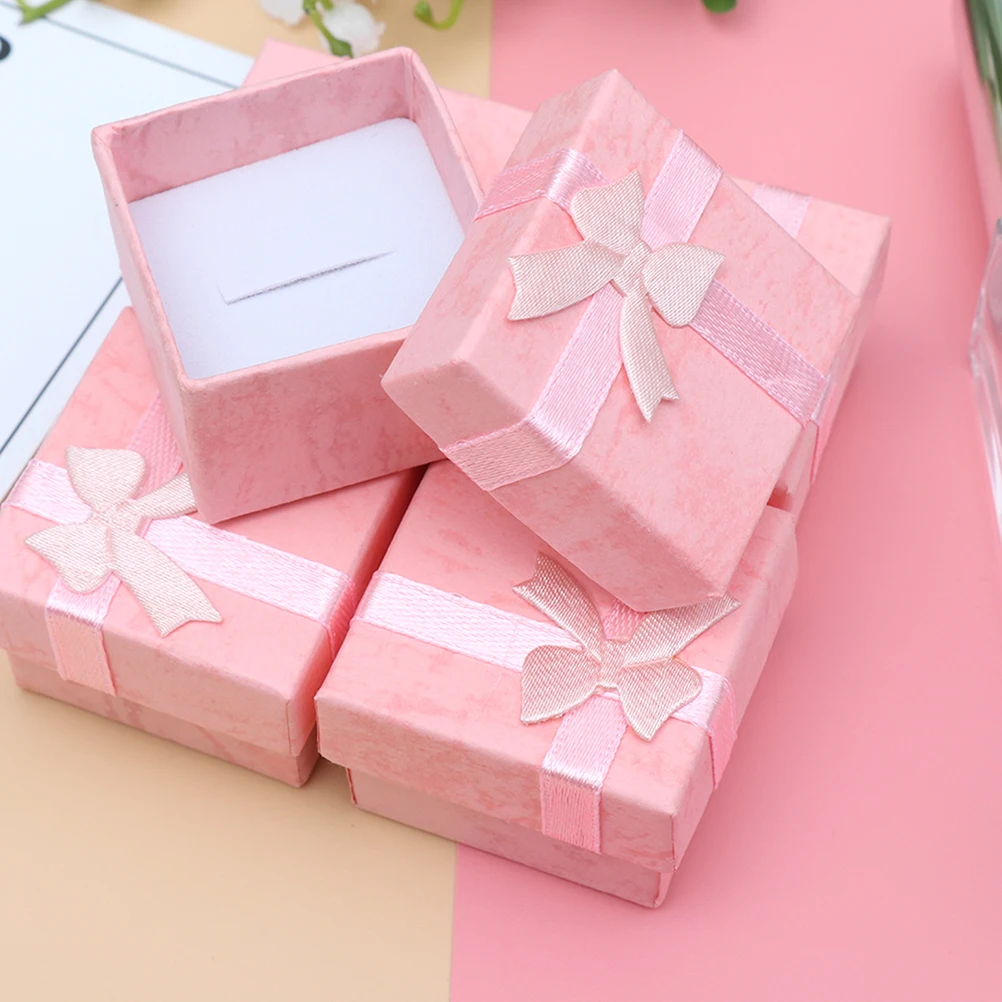 

36pcs Jewelry Box Ring Necklace Storage Case Paper Protective Premium Quality Stylish Design Warm Color Small Jewelry Earring