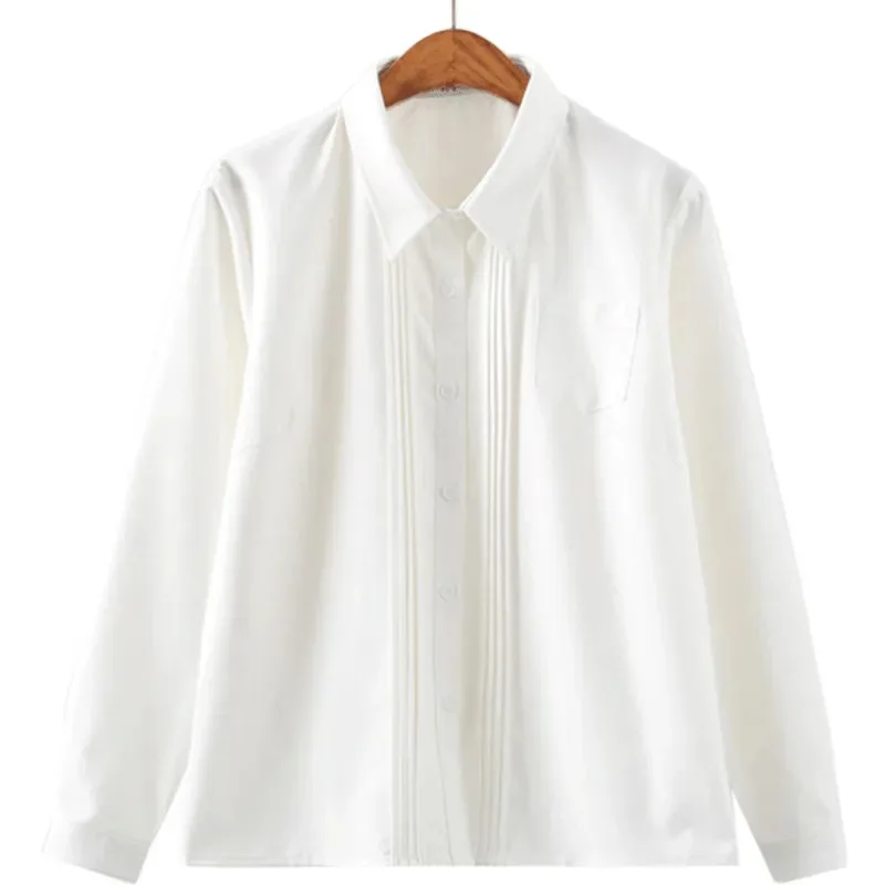 بلوزة طويلة الأكمام كاجوال للمدرسة قميص أبيض للطلاب JK موحدة نمط جامعة جزيرة الأحلام؛ 5'b، 8.v؛ #5