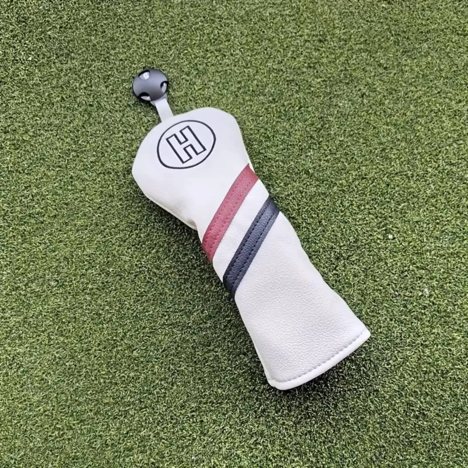 3 Pieces Leather Golf Cover Soft Golf Headcover with Pull Tag Easy to Clean