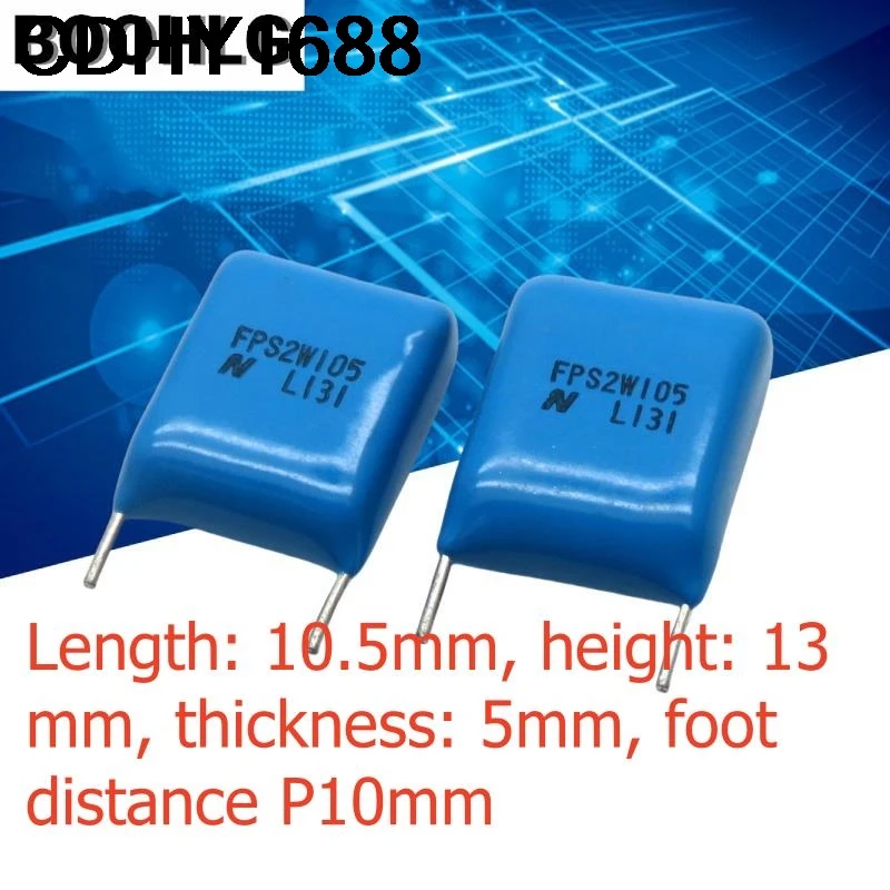 10 шт. Nitsuko Nikko 105 1 мкФ 1,0 мкФ 450 В 400 В CBB тонкопленочный конденсатор 10 мм