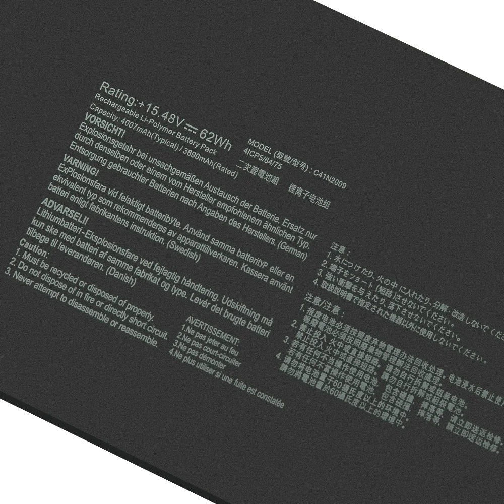 Batterie d'ordinateur portable 15.48V 62WH C41N2009 pour ASUS ROG Flow X13 PV301 PV301QH GV301Q GV301QC GV301QH GV301RA GV301RC batterie au Lithium