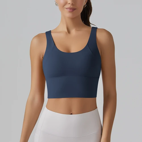 Imagen 2 del producto Sujetador de Yoga, ropa interior para mujer, sujetador a prueba de golpes de verano, parte de atrás bonita, deportes, correr, ropa externa, entrenamiento, Fitness, camiseta sin mangas para Yoga