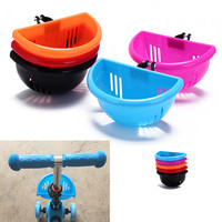 1PC Children's Bike Basket Plastic Bicycle Bag Kids Scooter Handle Bar Basket Suitable For Scooter Or Children Bike