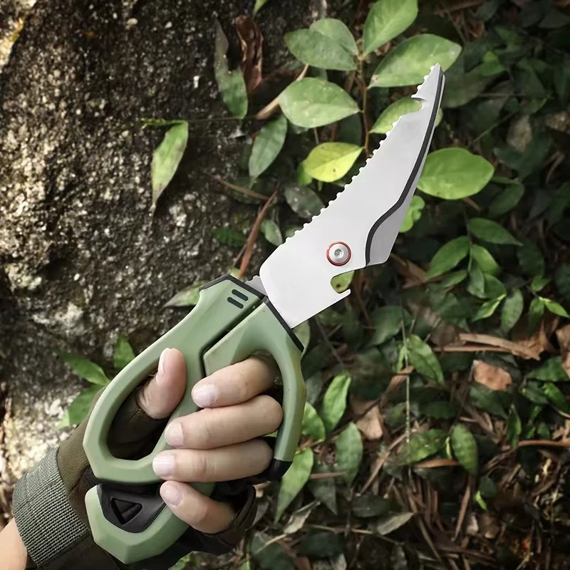 Ciseaux de coupe de pêche haut de gamme, cuisine rapide avec poignées amovibles, acier inoxydable, ciseaux à volaille multifonctions, 1 pièce