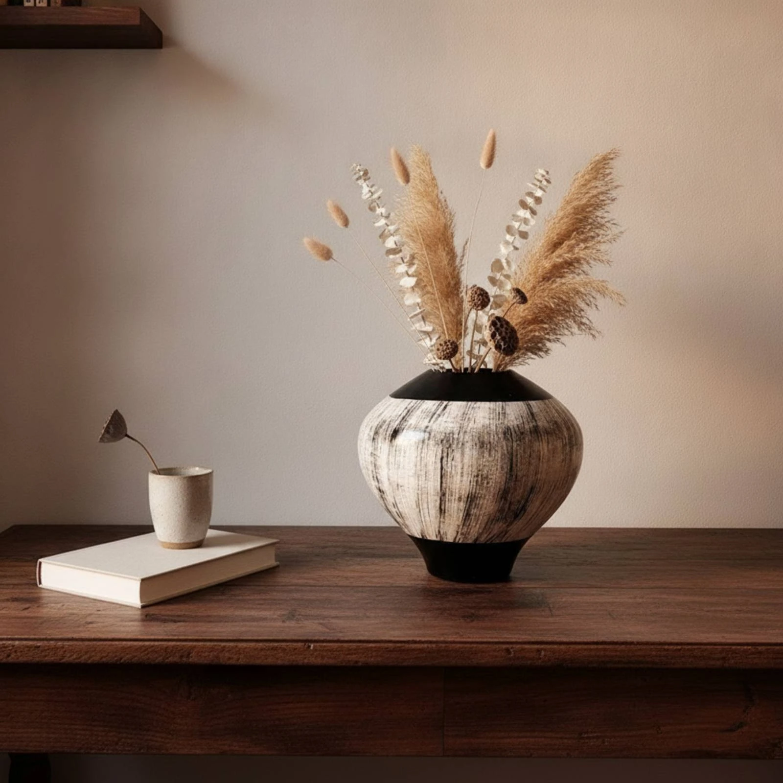 Decorative Vase Irregular Tabletop Vase Flower Holder Minimalist Vessel Neutral for Decorators, Living Room, Entryway