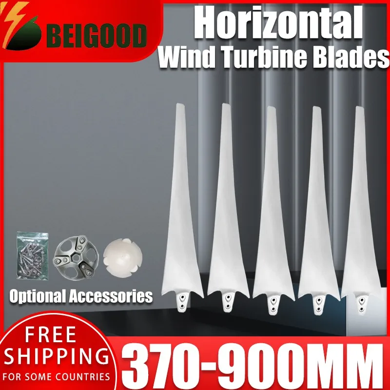 

580mm 900mm Black/White Wind Generator Wind Turbines Blades High Strength Nylon Fiber Windmill Accessories