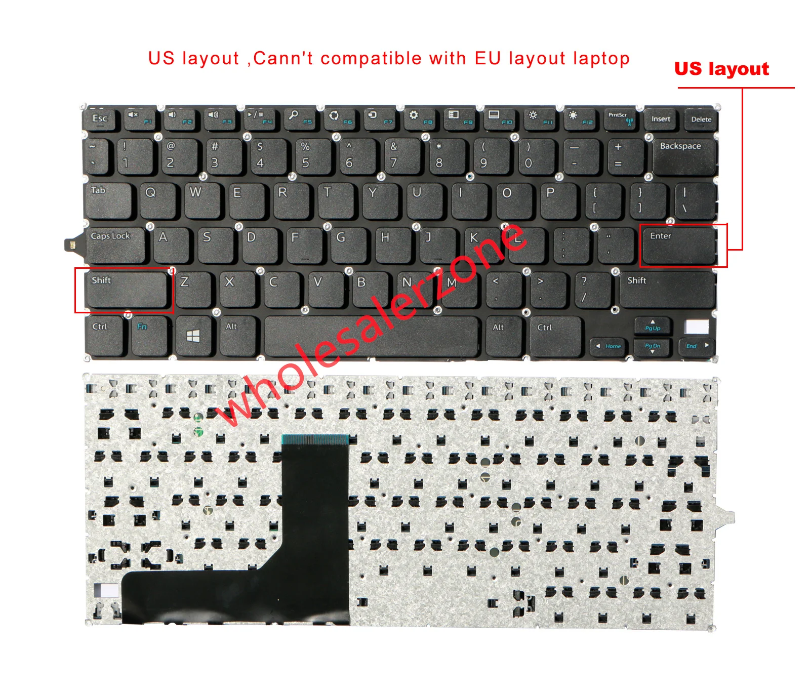 

New US Keyboard for Dell 11-3000 series 11-3147,11-3148,11-3152,11-3153,11-3157,11-3158 3147,3148,3152,3153,3157,3158 laptop