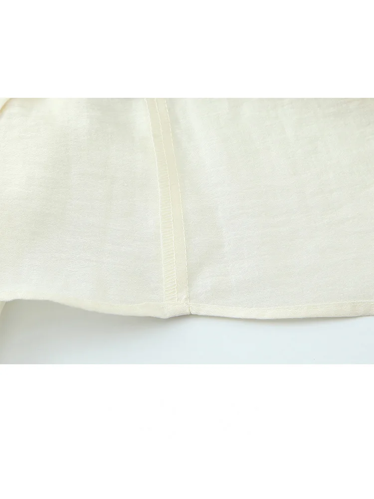 HH Women's Fashion Breasted Decoration Short Sleeve Summer Top Female Loose High Street Half-high Collar Solid Top Mujer