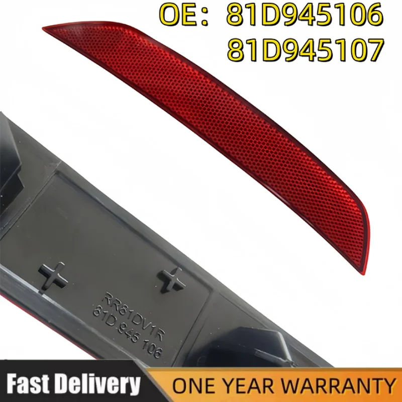 

Auto Left Right Rear Bumper Reflector Warning Light Strip Bar for Audi Q2 2018 2019 2020 2021 81D945106 81D945107