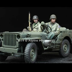 1/35 Resin Unpainted Model Kit, military theme, American Jeep Crew Group (no car), unassembled and unpainted GK