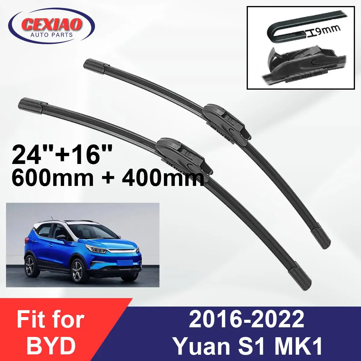 

Передние щетки стеклоочистителя для BYD Yuan S1 MK1 2016-2022, бескаркасная резиновая Очистка