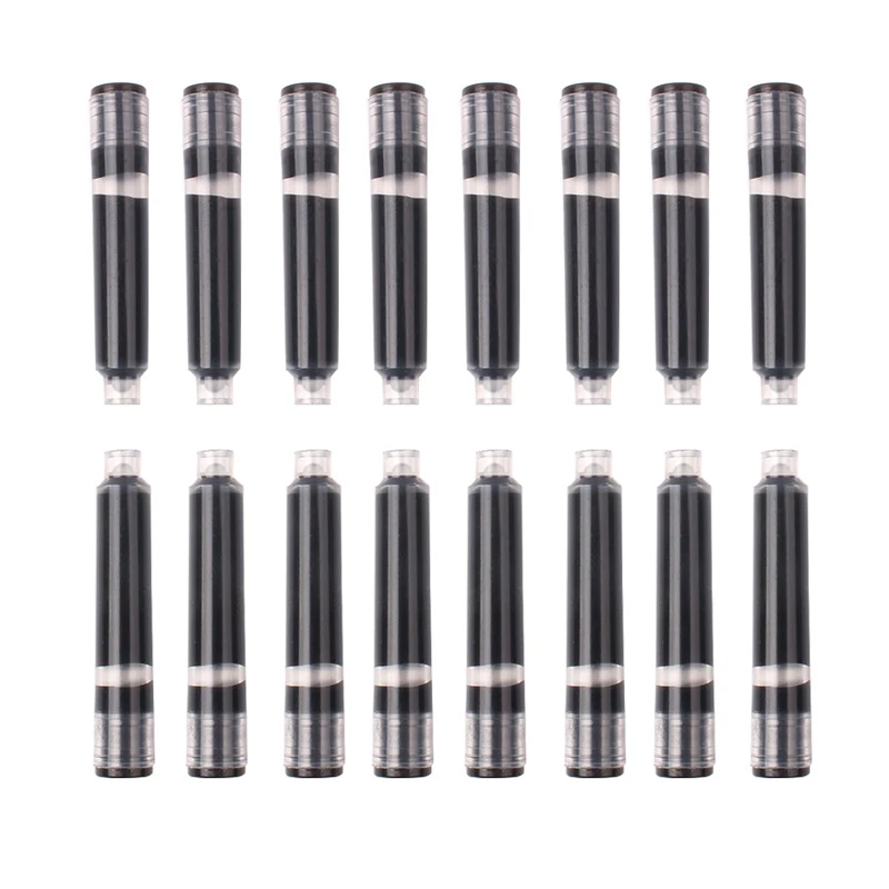 25PCS/Pack Mini Black Ink Cartridges 2.6MM Inner Diameter Short Fountain Pen Ink Small Fountain Pen Refill School Office Supply