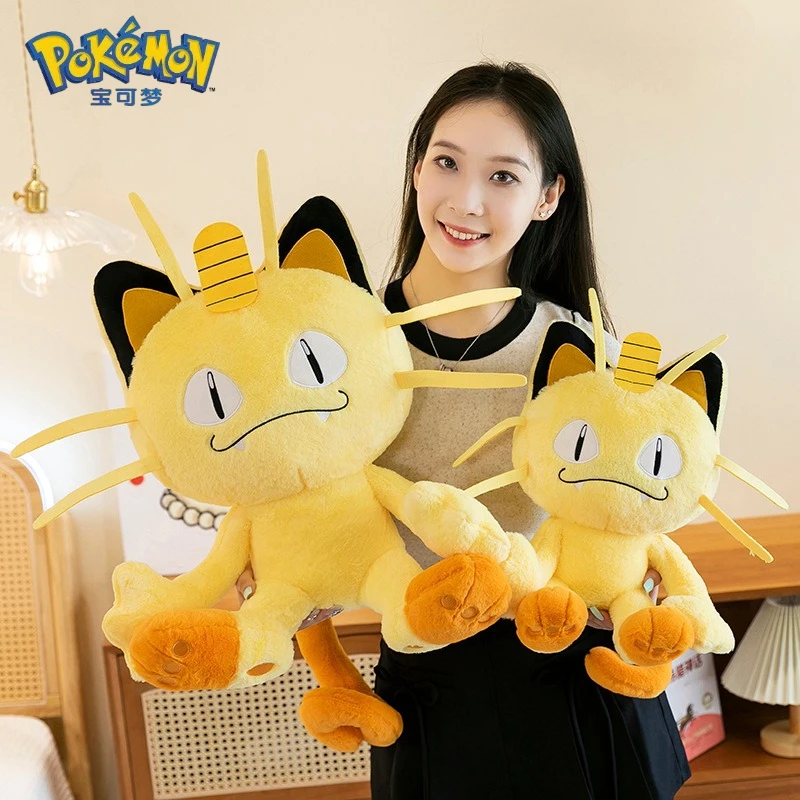 

35/50/70cm Pokemon Meowth Plush Toys Anime Stuffed Peluche Doll Cute Pillow Cartoon Pokémon Plushie Ornament Children's Gifts