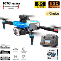 RC Drone K16 8K HD Camera Screen Controlled Version Traverse Aircraft Brushless Optical Flow Four Sided Obstacle Avoidance Toys