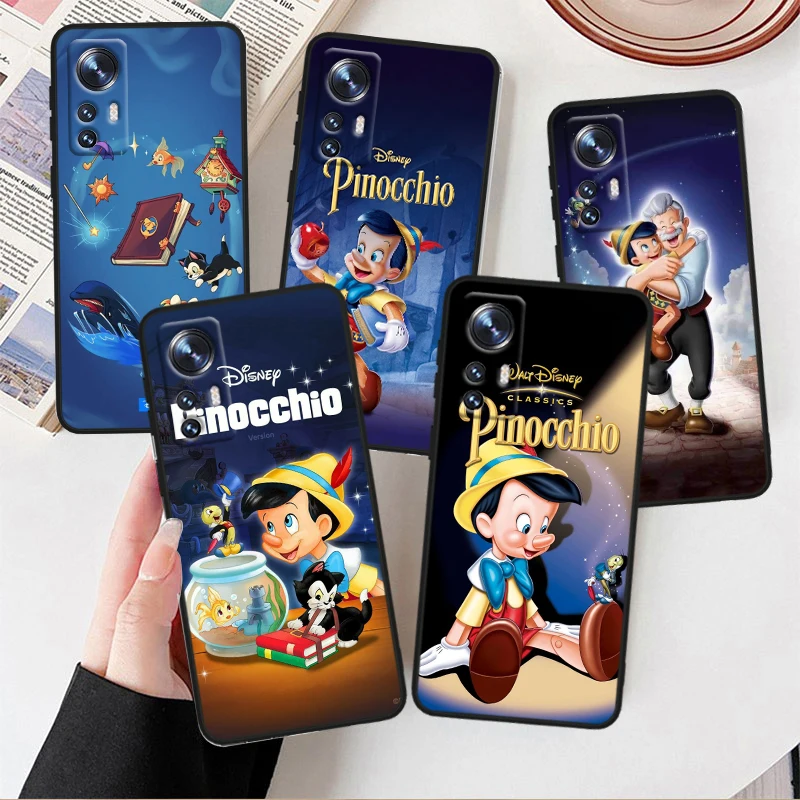 Disney Pinocchio Cute For Xiaomi Mi Note 10T 10S 10 9T 9 SE 8 CC9E A3 5G Lite Pro Soft Silicone Black Phone Case