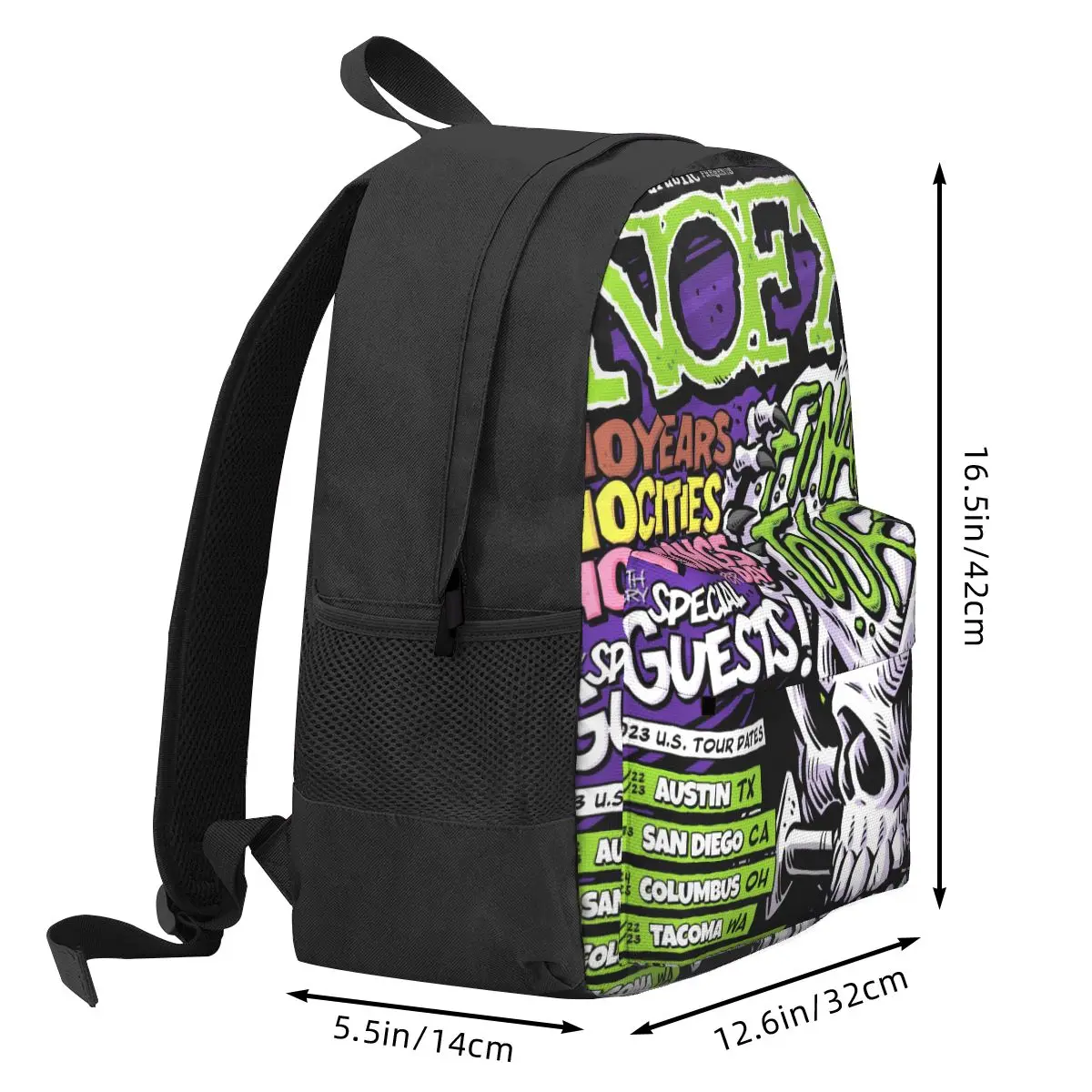 Nofx Band Final Tour Skull  Backpack Student BookBag Kids School Bag Laptop Shoulder Bags for Boys Girls