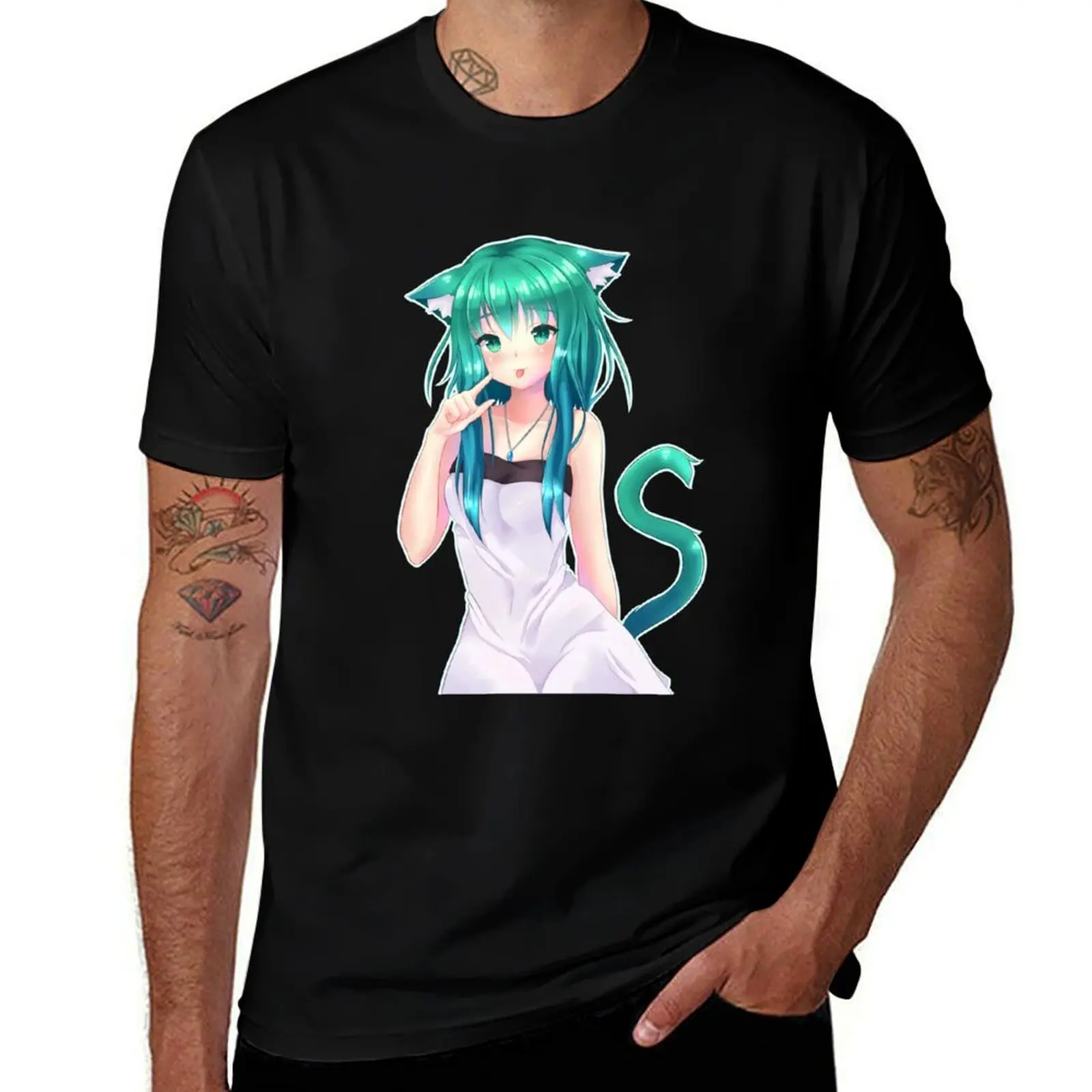 

Neko girl T-Shirt All Weather Casual Short Sleeve