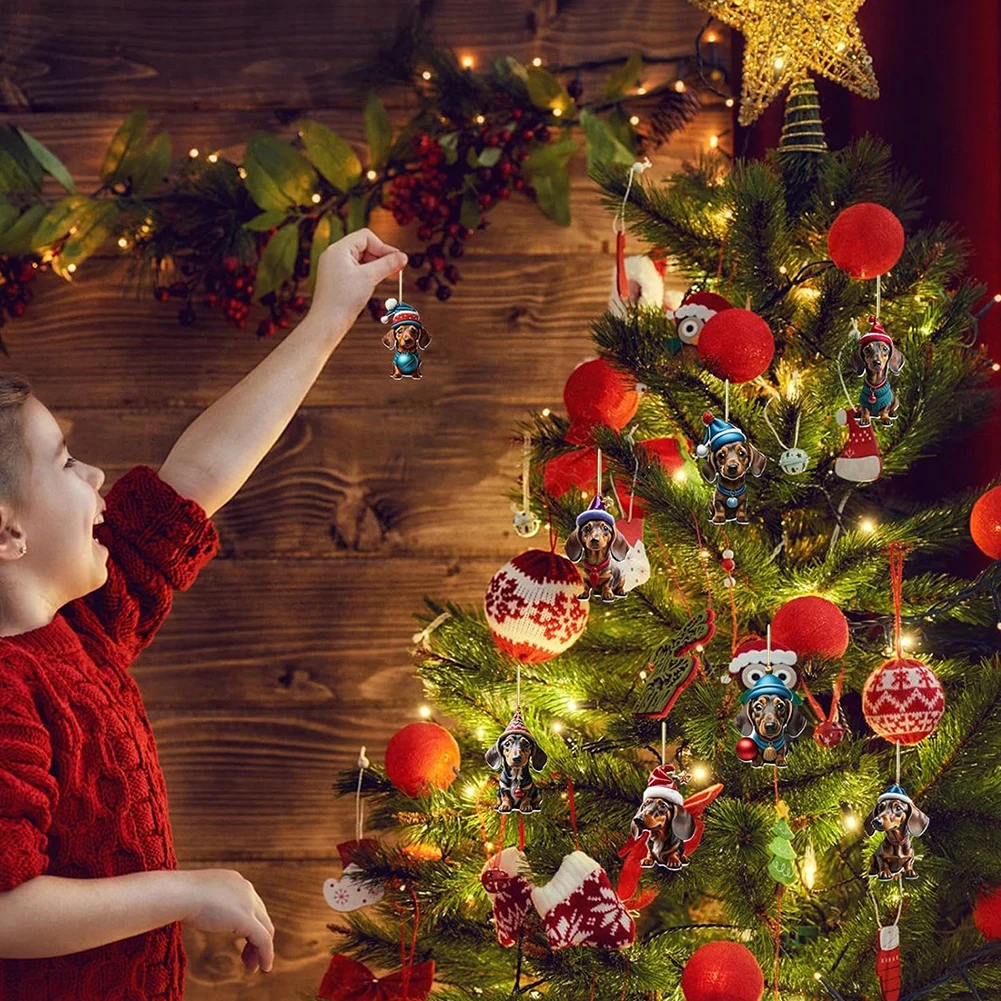 Dachshund تقويم القدوم 2024 24 يوما من عيد الميلاد تحصيل مضحك الكلب مجموعة عيد الميلاد تقويم القدوم لعبة Dachshund لطيف