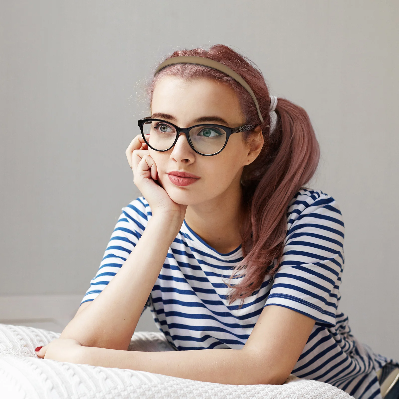 

6Pcs Non-Slip Glasses Headbands for Women Elastic Lightweight Thin Hairbands for Active Wear Everyday Use Headband Set