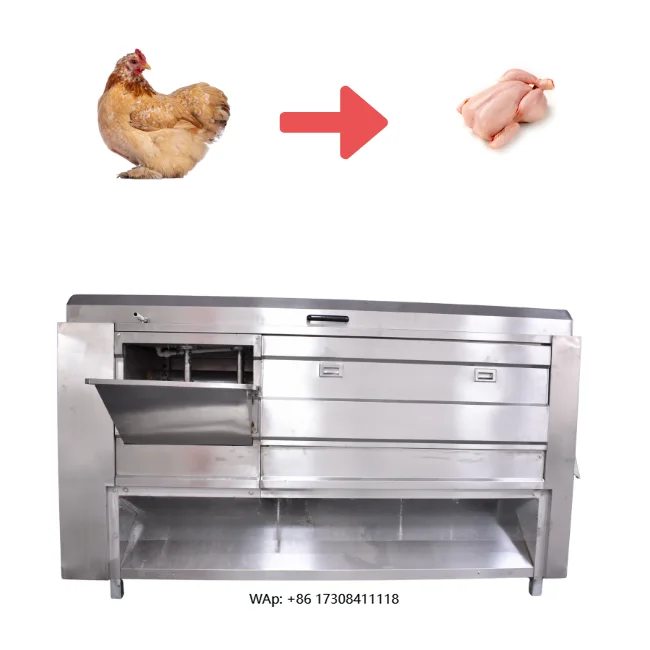 Horizontal feather remover with 34 roller core bearing assembly