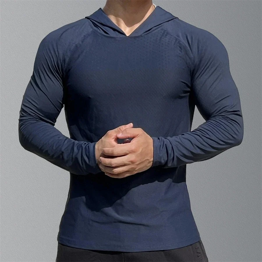 Men\'s Fitness Running Sports Hoodies Gym Joggers Hooded 2024 New Outdoor Sport Athletic Clothing Male Training Sweatshirt Tops