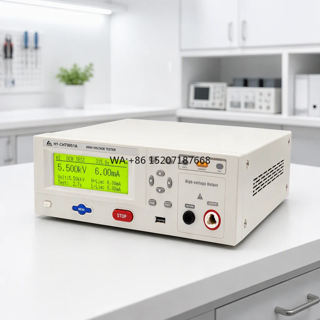 Resistance and Leakage Current Testing Programmable High Voltage Hipot Tester for Photovoltaic Module Insulation