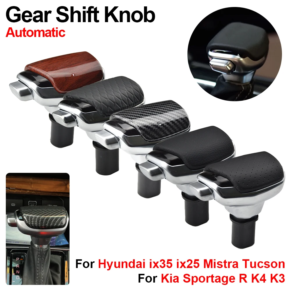 New Styling Leather Automatic Stick Gear Shift Knob Lever Handball For Hyundai ix35 ix25 Mistra Tucson For Kia Sportage R K4 K3