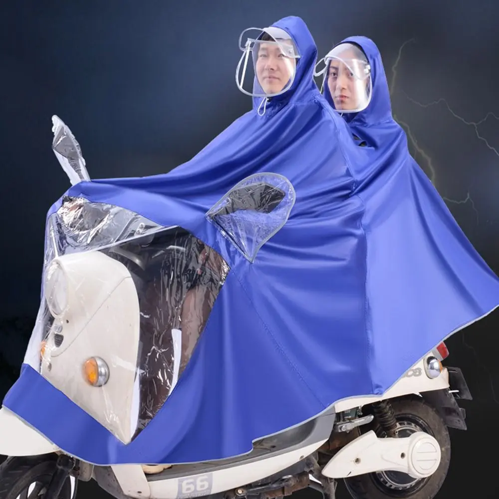 Waterproof Electric Vehicle Rain Cover Single Double Person Thickened Motorcycle Raincoat Front Window Anti-Rainstorm