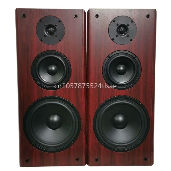 A Pair of 8-inch High, Medium and Low Three-way Frequency Bookshelf Hifi Speakers, Wooden 8-inch 6-euro Passive Speakers