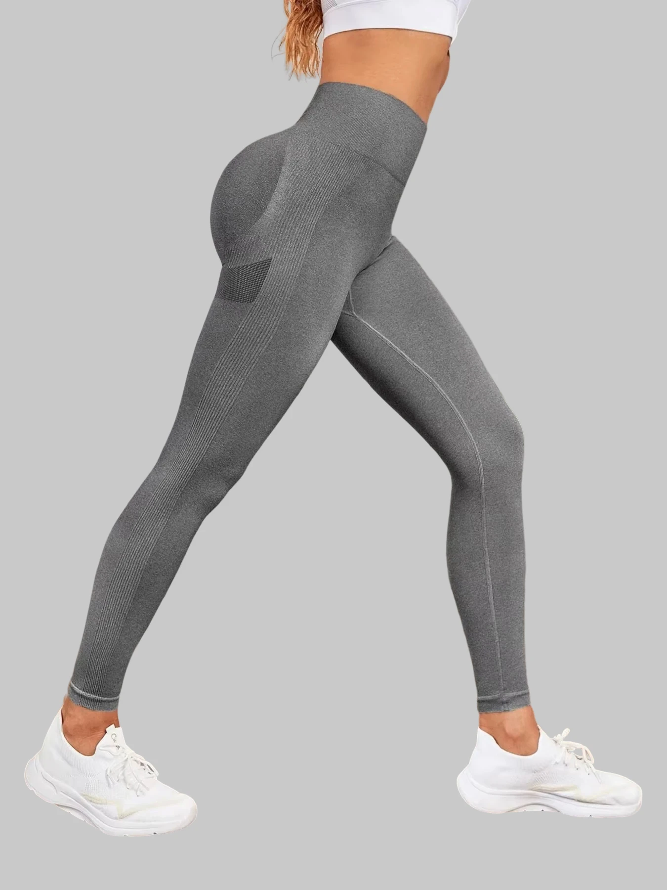 Knit Seamless Women's Leggings High Waist Elastic Tights Gym Trainning Running Sports Pants Fitness Hip Lift Yoga Pants