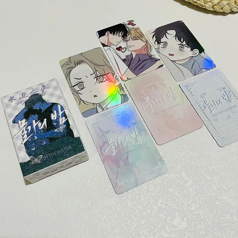 Korean BL Manhwa 3 Inches Card Bookmark Low Tide in Twilight Checkmate Anime Cards Collection Book Clip Student Stationery Gift