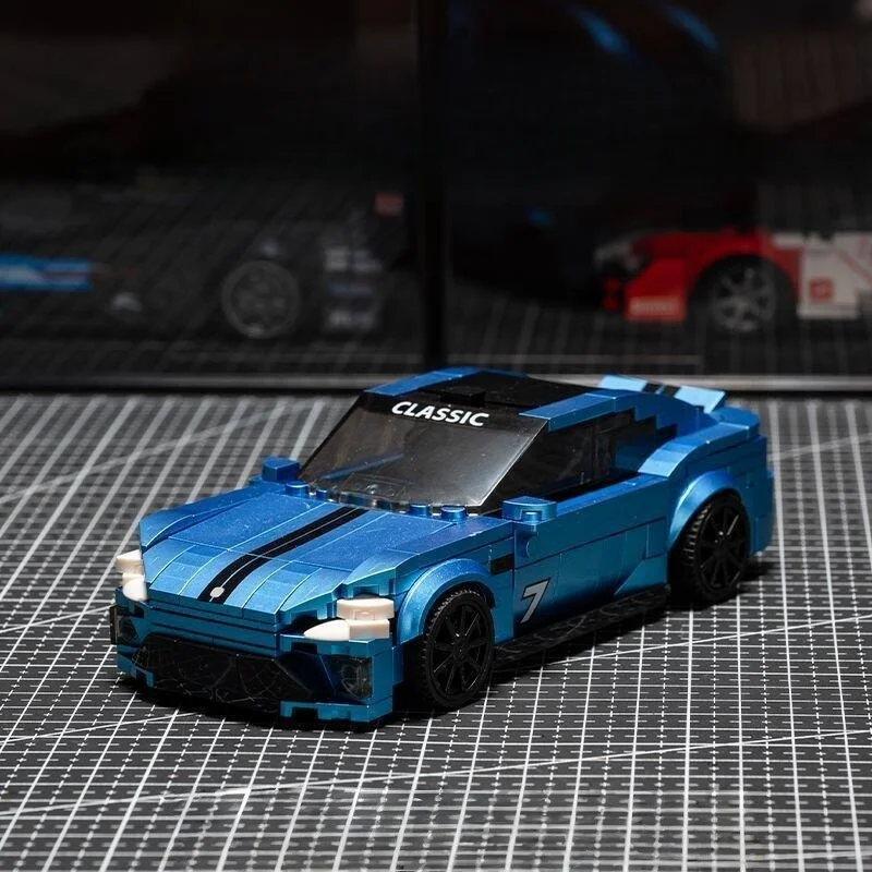Sports Car Building Block Set 725 Pieces 2 Types Of Models With Replaceable Wheels Assembled Car Model Desktop Ornament view 2