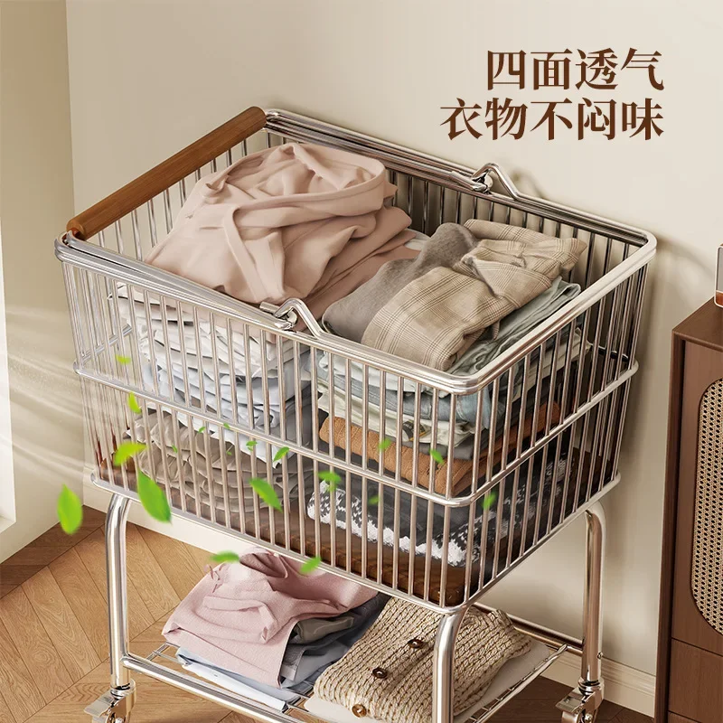 Medieval dirty laundry basket, household bathroom clothes storage basket, laundry basket, crevice trolley rack, high value.