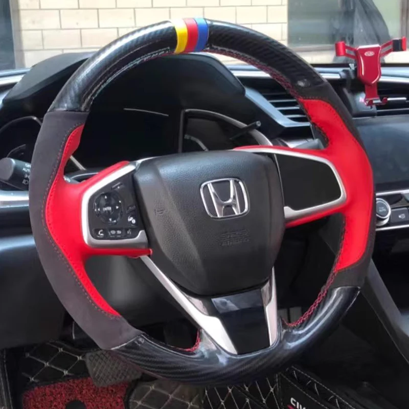 

Для Honda CRV CR-V 2017-2019 Clarity 2016-2018 Civic Civic 10 2016-2019, прошитый вручную спортивный стиль, чехол на руль автомобиля