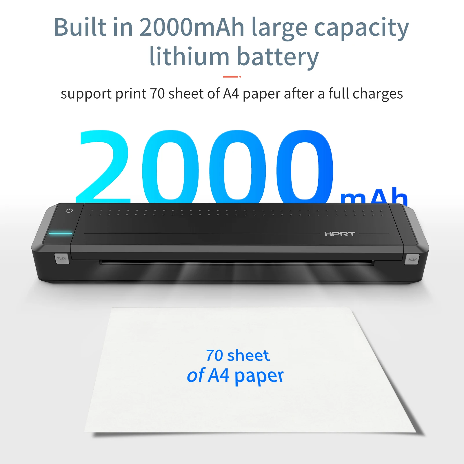 HPRT MT800 Wireless Portable A4 Printer Direct Thermal Transfer