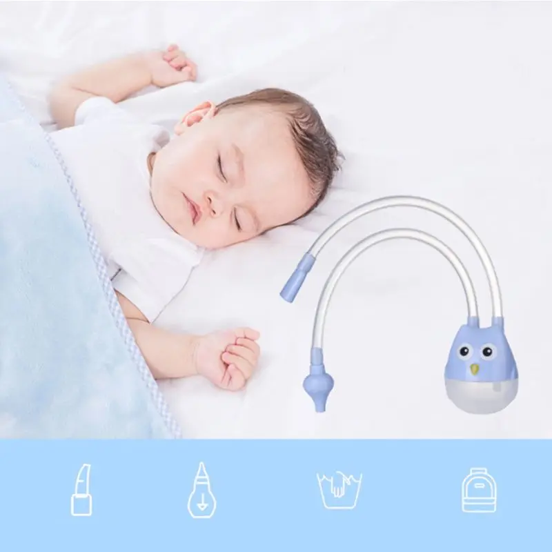 Q0KB Neuszuiger voor Baby Professionele Baby Peuters Neusreiniger Herbruikbare Booger Sucker Remover