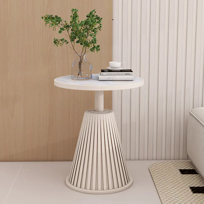 Modern Funky Side Table Minimalist Round Travertin Unique Side Table Premium White Muebles Para El Hogar Home Accessories
