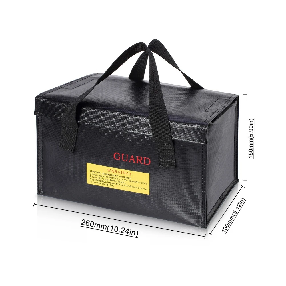 Battery Safety Storage Bag Flame Retardant for Lithium Polymer Batteries Protects During Charging Transport and Storage