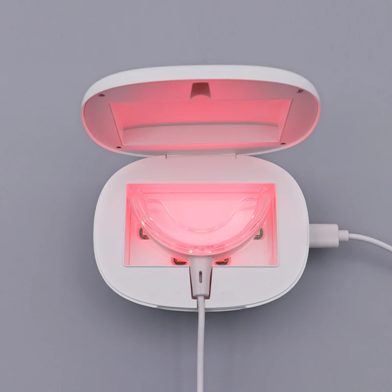 Kit de blanqueamiento dental con luz Led, Logo privado portátil, cable de datos Cuatro en Uno