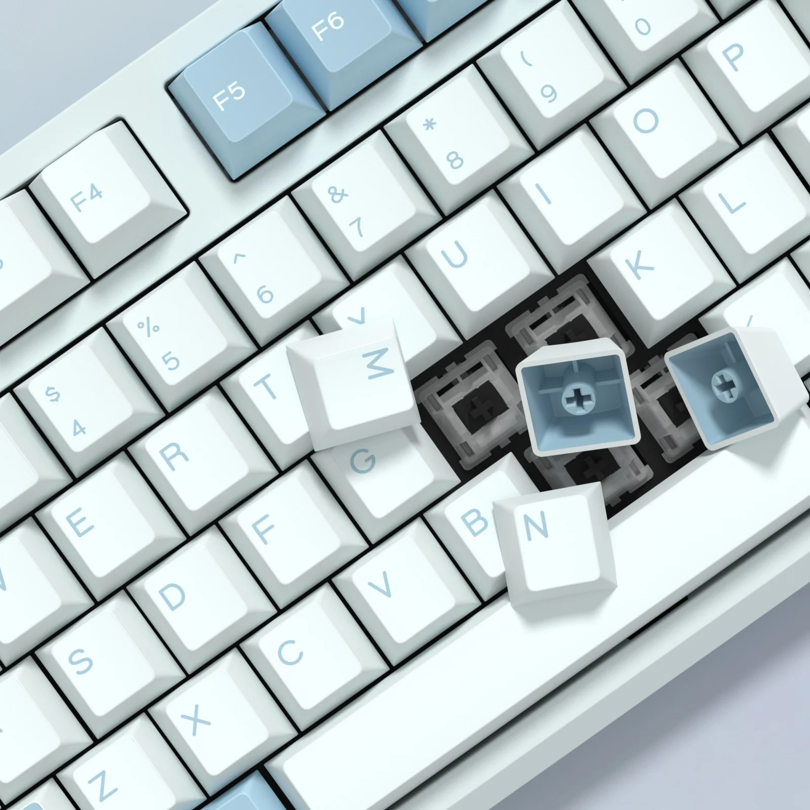 Imagem -06 - Kbdiy-gmk Ilusão Keycap Perfil Cereja Double Shot Pbt Iso Gamer Kit Teclado Mecânico Ponto de Jogo Retro