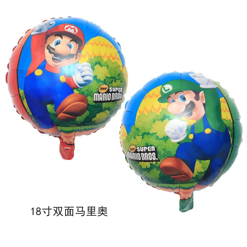 مجموعة بالونات أرقام عيد ميلاد سوبر ماريوس لتزيين الحفلات، بالونات من فيلم الألومنيوم، مستلزمات ديكور غرفة الأطفال، ملحقات الألعاب هدية