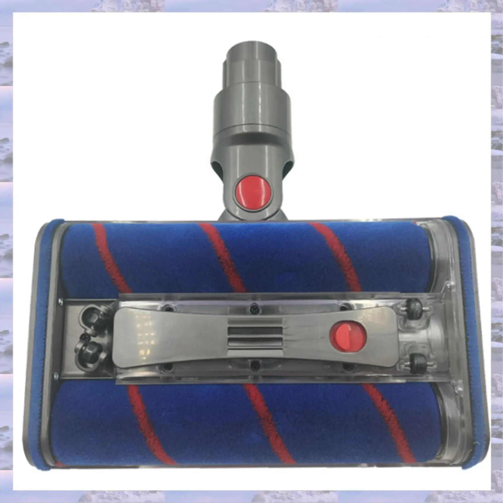 

2025-Double Roller Floor Brush,For Dyson Vacuum Cleaner V7V8V10V11 Electric Mop Head To Wipe The Floor,Suction Accessories