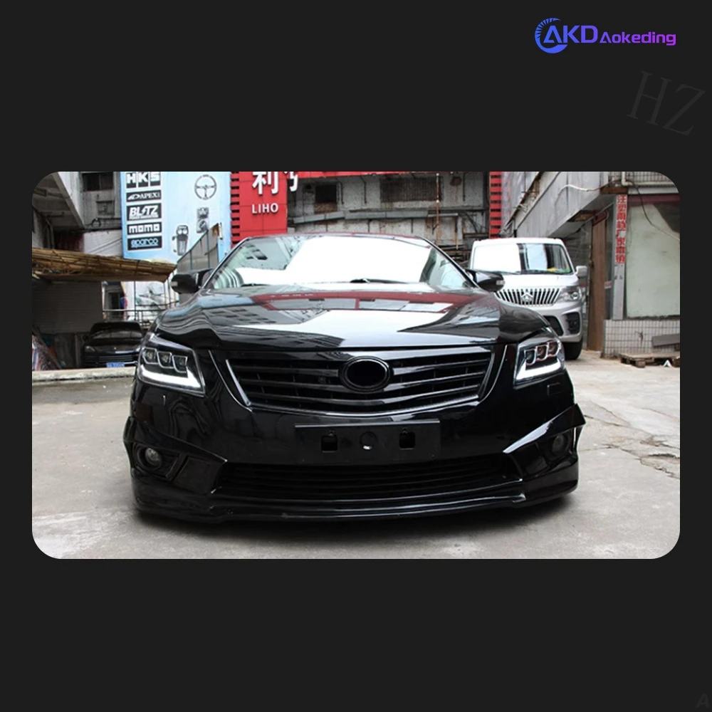 Headlight For Toyota Camry 2006-2012 автомобильные товары 12V H7 LED 2 PCS Light AKD Car Decorations Accessories Camry Head Lamp