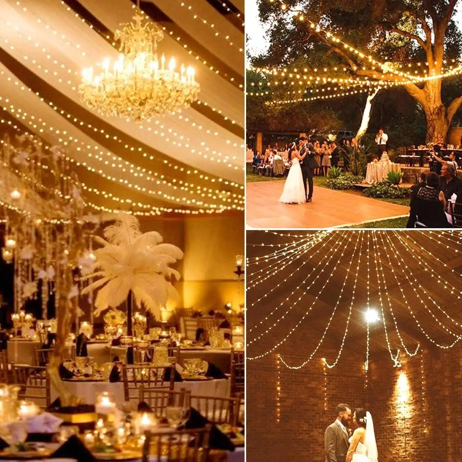 Solar String Lights Outdoor, 2-Pack 80FT 200 LED Christmas Lights, Waterproof Copper Wire 8 Modes Solar Fairy Lights fo